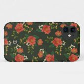 Geborduurd | Rode Boeket Case-Mate iPhone Case (Achterkant (horizontaal))