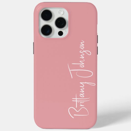 Geborduurd Roze Case-Mate iPhone Case (Achterkant)