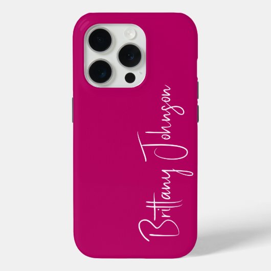 Geborduurd Roze Case-Mate iPhone Case (Achterkant)