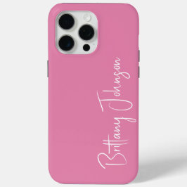 Geborduurd Roze iPhone 15 Pro Max Hoesje