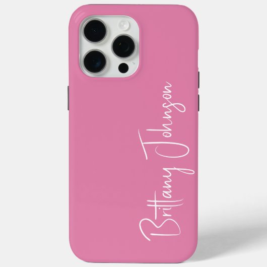 Geborduurd Roze Case-Mate iPhone Case (Achterkant)