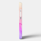 Geborduurd Roze Paarse Waterverf  Case-Mate iPhone Case (Achterkant / Links)