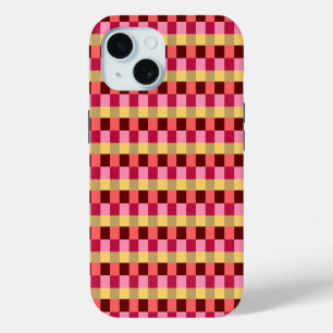 Geborduurd Stippenpatroon iPhone 15 Case