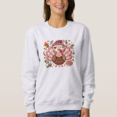 Geborduurd Turkije Thanksgiving Sweatshirt (Voorkant)