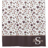 Geborduurd Waterverf Bloemendouchegordijn Douchegordijn (Voorkant)