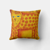 Geborduurd Waterverf Luipaard Illustratie Kussen (Achterkant)