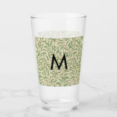 Geborduurd William Morris Willow Bough Patroon Glas (Voorkant)
