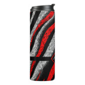 Geborduurd zebra patroon thermosbeker (Gedraaid links)
