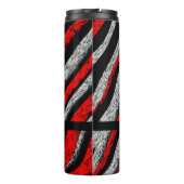 Geborduurd zebra patroon thermosbeker (Achterkant)
