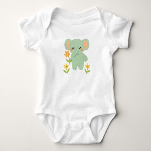 Geborduurde Baby Dieren Romper (Voorkant)