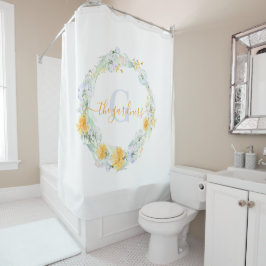 Geborduurde badjas met paardenbloem douchegordijn