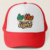 Geborduurde 'Be The Light'-pet Trucker Pet (Voorkant)