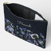 Geborduurde blauwe aquarel wilde bloem etui (Open)