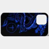 Geborduurde blauwe Aziatische draak  Case-Mate iPhone Case (Achterkant (horizontaal))