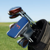 Geborduurde Blauwe Putter Headcover (Insitu)