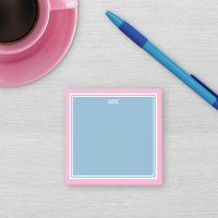 Geborduurde Blauwe Roze Randen