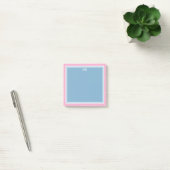 Geborduurde Blauwe Roze Randen Post-it® Notes (Kantoor)