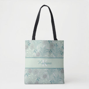Geborduurde bloem tas