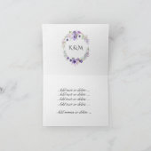 Geborduurde bloemen afbeelding bedankkaart (Binnen)