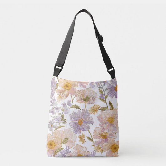 Geborduurde Bloemen Crossbody Tas (Voorkant)