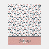 Geborduurde bloemen fleece deken (Voorkant)