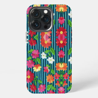 Geborduurde bloemen met CallisC-schroefdraad iPhone 13 Pro Hoesje