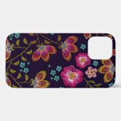 Geborduurde bloemen: mode naadloos patroon Case-Mate iPhone case (Achterkant (horizontaal))