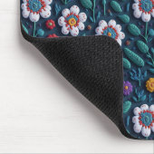 Geborduurde bloemen muismat (Hoek)