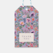 Geborduurde bloemenbruiloft Initialen dank u Cadeaulabel (Voorkant)