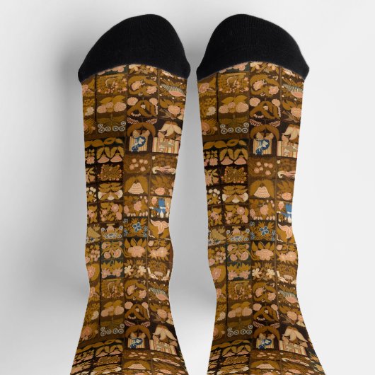 geborduurde bloemenquilt met dieren sokken (Top)