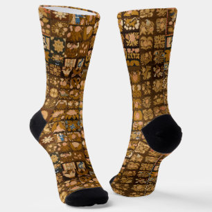  geborduurde bloemenquilt met dieren sokken