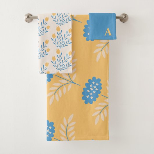 Geborduurde bloemenset handdoeken (Insitu)