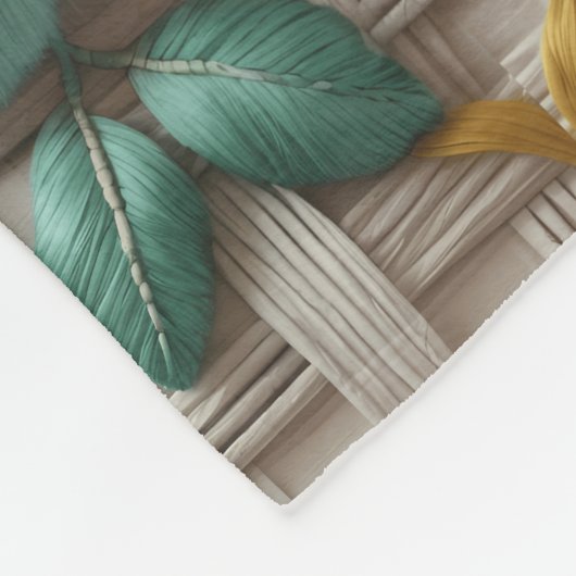 Geborduurde bloemenstijl | Pluche & Cosy Fleece Deken (Hoek)