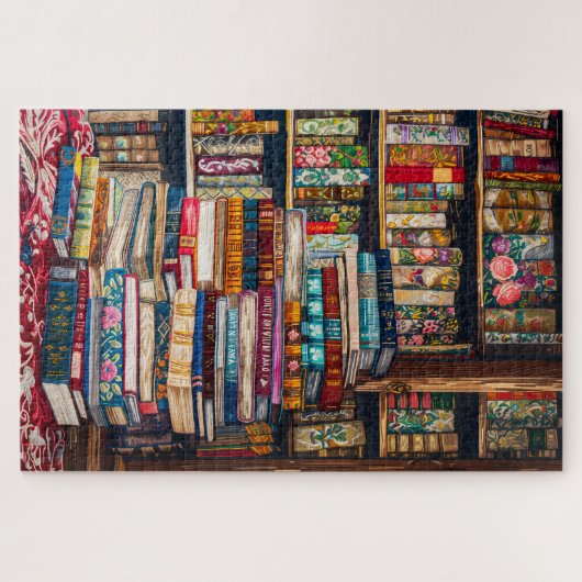 Geborduurde Boeken Jigsaw Puzzel (Horizontaal)