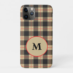 Geborduurde bruine zwarte en rode Buffalo Case-Mate iPhone Case