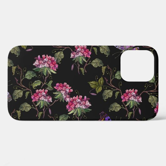 Geborduurde Datura bloemen: botanische kunst Case-Mate iPhone Case (Achterkant (horizontaal))