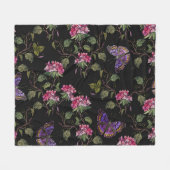 Geborduurde Datura bloemen: botanische kunst Fleece Deken (Voorkant (Horizontaal))