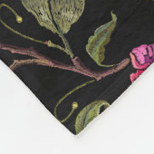 Geborduurde Datura bloemen: botanische kunst Fleece Deken (Hoek)