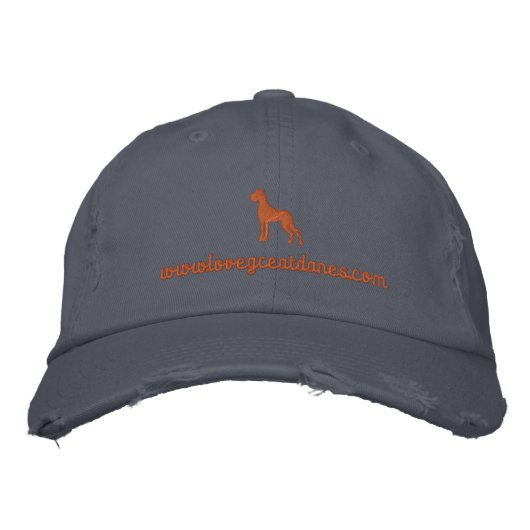 Geborduurde Doggen cap Pet (Voorkant)