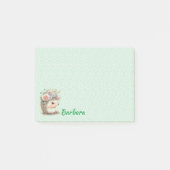 Geborduurde Egel Bloem Post-it® Notes (Voorkant)