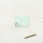 Geborduurde Egel Bloem Post-it® Notes (Op bureau)