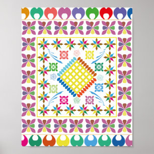 geborduurde essentie poster