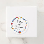 Geborduurde Florals Bruiloft Bedankjes Labels (In situ)