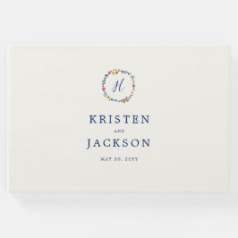 Geborduurde Florals Bruiloft Gastenboek