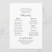 Geborduurde Florals Trouwprogramma Programmakaart (Achterkant)