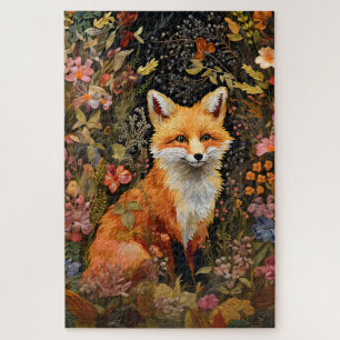 geborduurde Fox Jigsaw puzzel