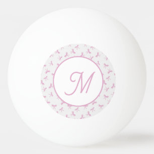 Geborduurde franje coquette roze aquarel Strik Pingpongbal
