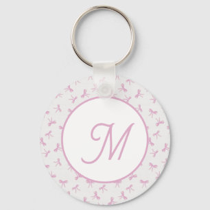 Geborduurde franje coquette roze waterverf Boog Sleutelhanger