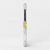 Geborduurde gele en grijze bloem Case-Mate iPhone case (Achterkant/links)