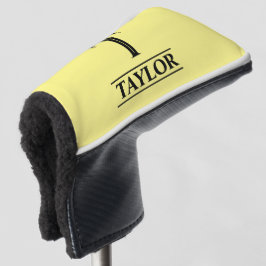 Geborduurde Gele Putter Golf Headcover